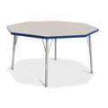 Jonti-Craft Berries Octagon Activity Table, 48 in. x 48 in., E-height, Freckled Gray/Blue/Gray 6428JCE003